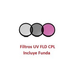 Kit 3 Filtros 58mm UV FLD CPL con Funda