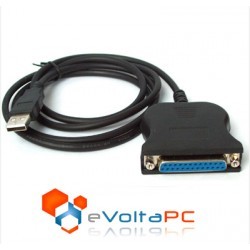 Cable USB a Paralelo DB-25 Hembra para Impresora
